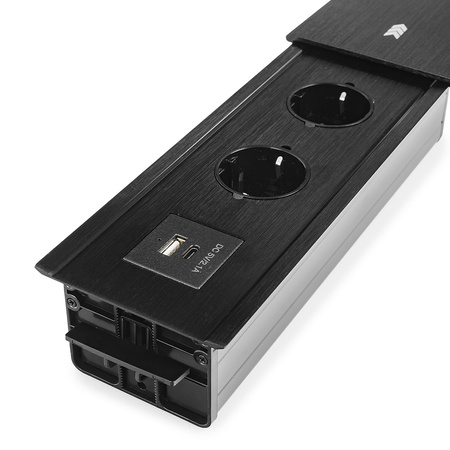 Spacetronik SPS-S24CB V2 slider tabletop socket