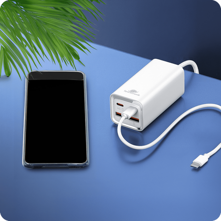 Nabíječka SR102 65W, 2x PD4+ USB-C, 2x QC3.0 USB-A