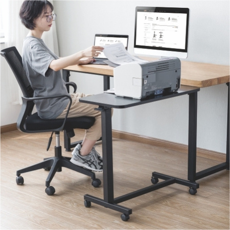 Buddy 02 Lite adjustable rolling table black