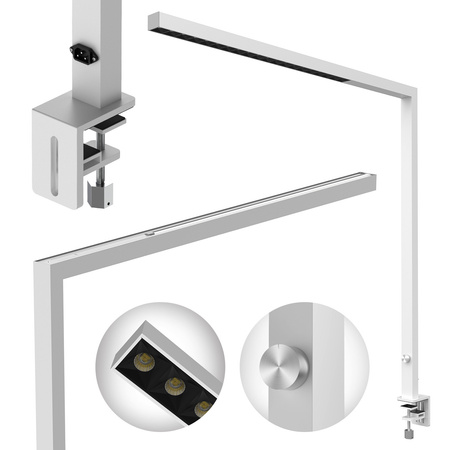 Lampa biurkowa LED boczna GLOW D22 Pro Biała