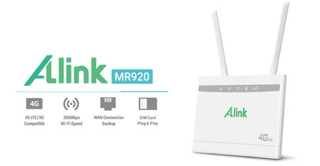 Alink MR920 4G LTE 300 Mbps LAN/WAN router +antennas