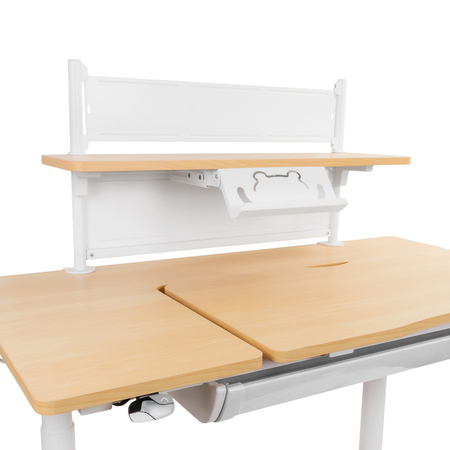 Spacetronik SPE-X116WT electric desk with shelf