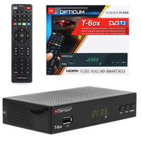 Pozemný tuner DVB-T2 HEVC H.265 OPTICUM RED T-BOX