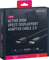 CLICKTRONIC DisplayPort DP - HDMI 2.0 4K kábel 3 m