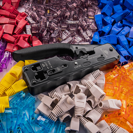 Průchozí krimpovací nástroj RJ45/RJ12/RJ11 PT-CT02