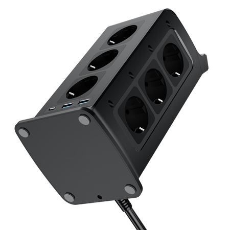 Listwa zasilająca tower 12xAC 2xUSB 1xUSB-C B