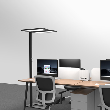 Podwójna lampa podłogowa LED GLOW D24 Pro Czarna