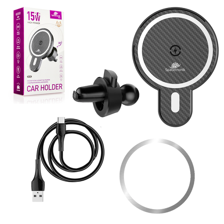 Car holder with Magsafe + Ring 15W charger