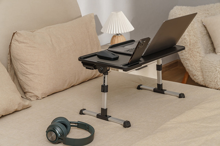 Beddy M adjustable bed table Black beech