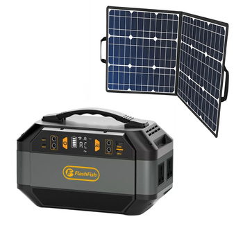 FlashFish P56 Solarpanel 100W Powerbank Kit