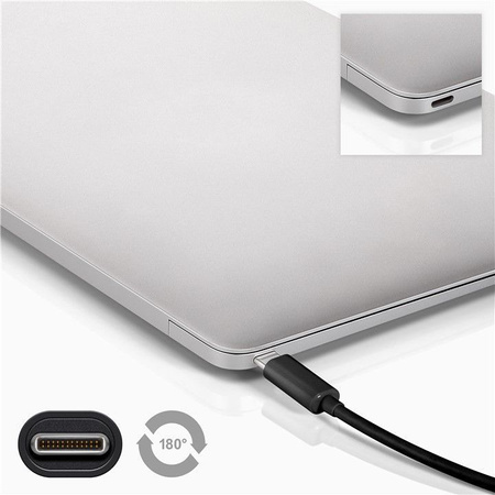 Kabel USB-C - USB-A 3.0 Czarny 0.5m Goobay