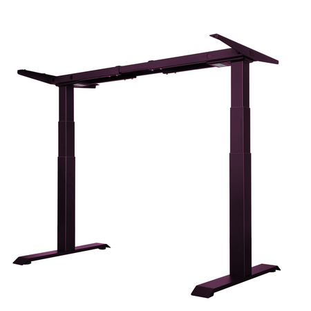 Biurko regulowane Vegard elektryczne dwusilnikowe MDF fioletowo-złote