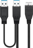 USB 3.0 x2 - micro-B Kabel für Goobay Laufwerke 03m