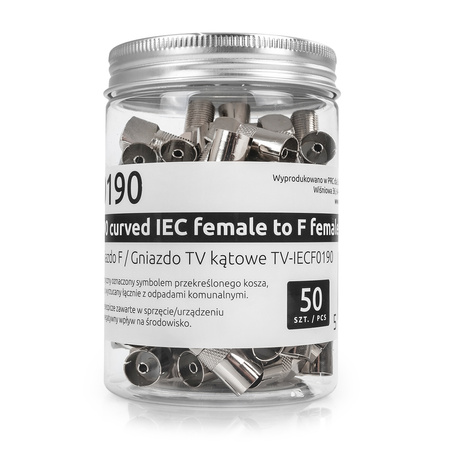 F-socket / TV angle socket TV-IECF0190 Box 50sz