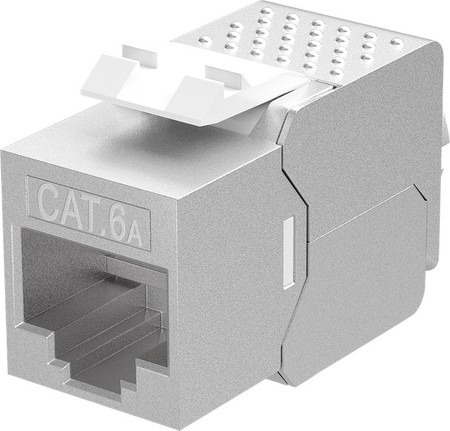 Złącze Keystone RJ45 CAT 6A STP 500MHz Slim-Line