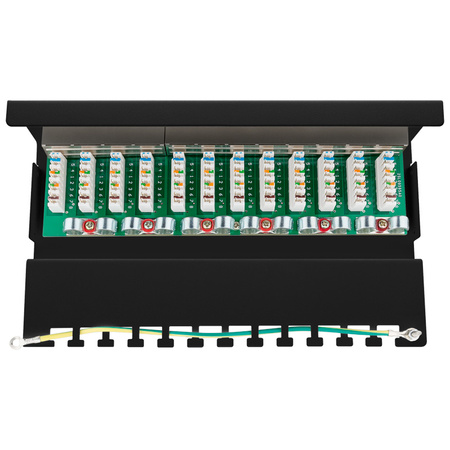 Patch panel STP CAT 6 Ekranowany 12-portowy Goobay