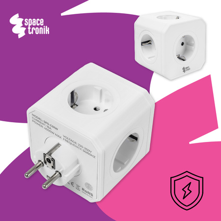 Listwa zasilająca kostka 5xAC SPS-C01W