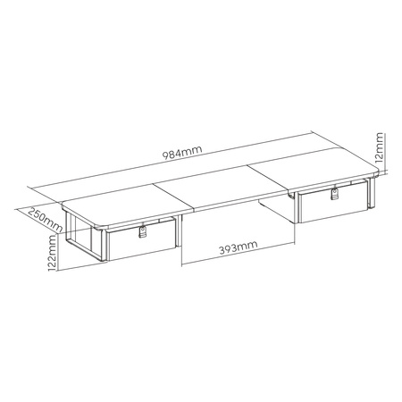 Spacetronik Hugel Monitor Stand White