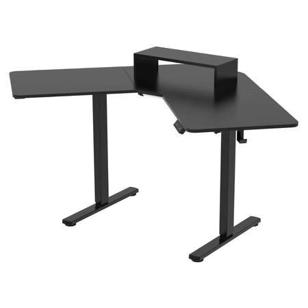 Biurko narożne regulowane SPEL112BB Spacetronik 120x50 cm czarne