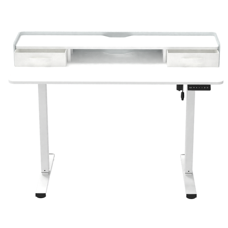 Biurko Elektrycznie Regulowane 120x60 z półkami z pamięcią białe