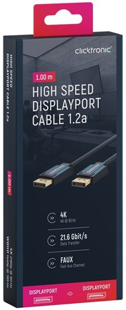 CLICKTRONIC DisplayPort DP - DP 1.2 4K kabel 1m