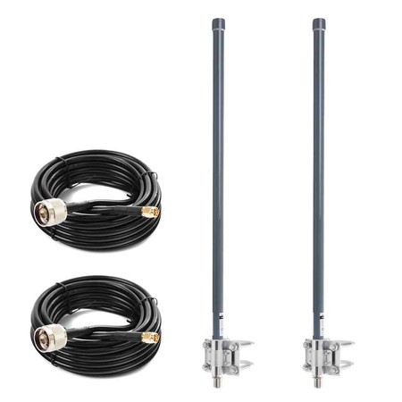 Rundstrahlantennen-Set 10dBi 4G LTE OMNI 2x5m SMA