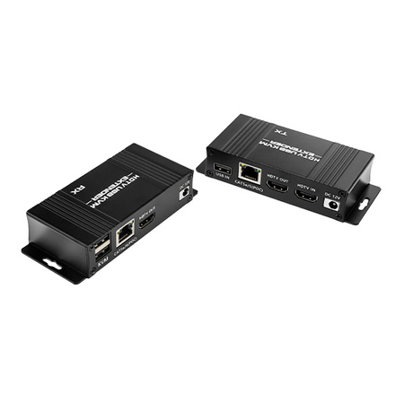 Prevodník HDMI KVM na LAN-RJ45 USB 60 m Spacetronik