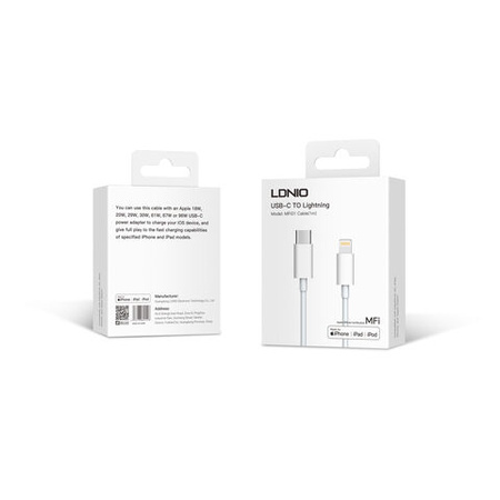Kabel USB-C - Lightning LDNIO MFI-01