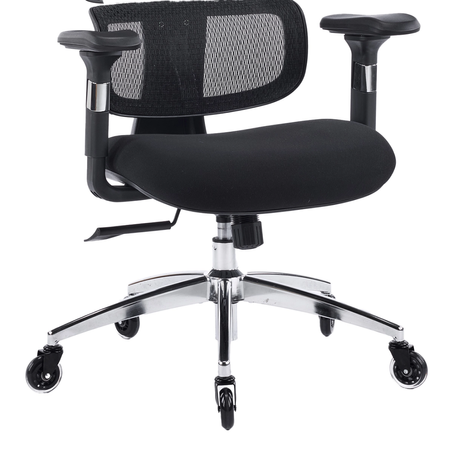 Zestaw do nowoczesnego biura: biurko elektryczne + fotel + szafka czarny