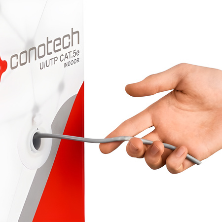 Kroucená dvojlinka CAT5e U/UTP AWG24 CU PVC+PE 5,3 Fca 305m