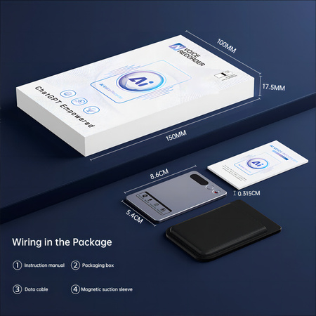 Dyktafon AI z Transkrypcją i ChatGPT Alvora FW920