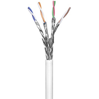 CAT6 S/FTP AWG 27/7 twisted pair cable Goobay white 305m