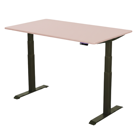 Biurko regulowane Vegard elektryczne dwusilnikowe MDF zielono-różowe
