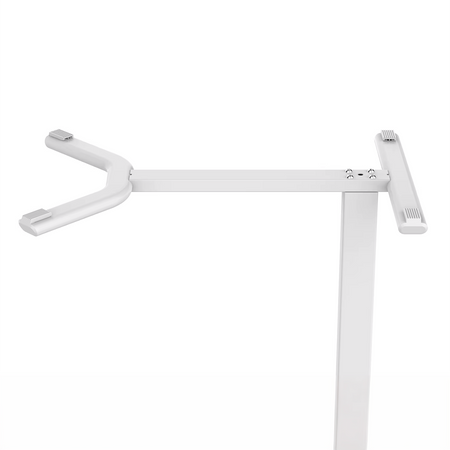 Buddy manual height adjustable table white, wood