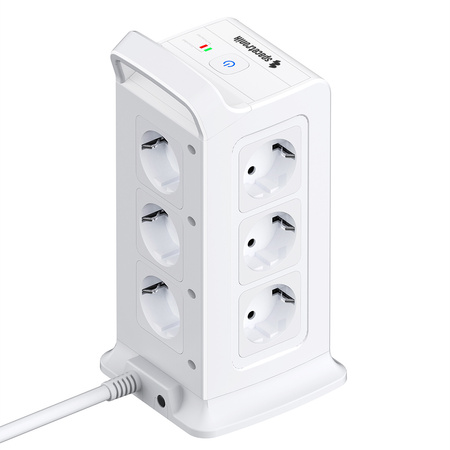 Listwa zasilająca tower 12xAC 2xUSB 1xUSB-C W