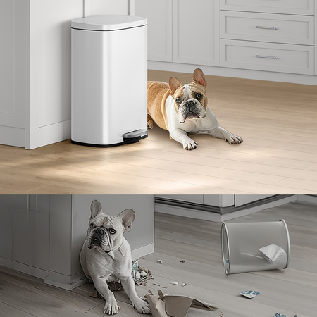 Funky Trash Can White Black Spacetronik Pojedynczy