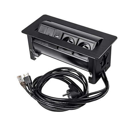 Spacetronik SPS-O26B countertop swivel socket