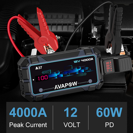 Powerbank rozruchowy 12V 4000A 74Wh AVAPOW A9 Max