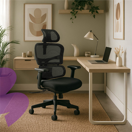 Ergonomiczny fotel Spacetronik LUMBO 33 Czarny