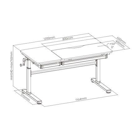 Spacetronik XD adjustable desk SPE-X104WA 120x60