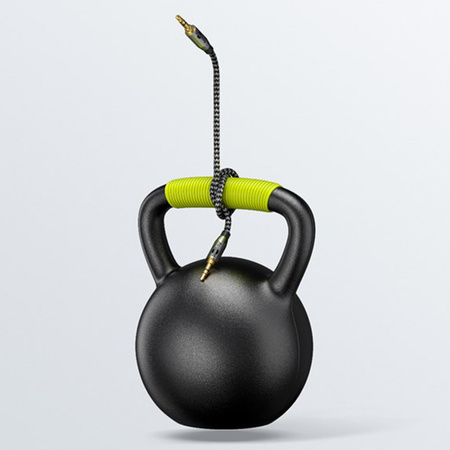 Jack 35mm x2 audio cable Goobay Plus TEXTIL 1m