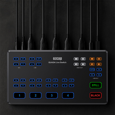 Mikser wideo audio 4xHDMI 1080p60 EZCAP328