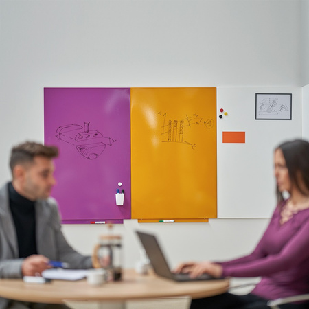 Lacquered magnetic writing board 55x75