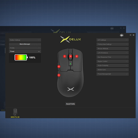 Mysz DELUX M900 PRO+ biała 26000DPI 1000 Hz