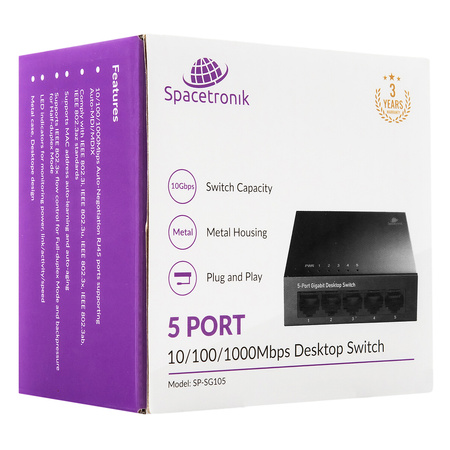 SP-SG105 Gigabitový 5portový SWITCH