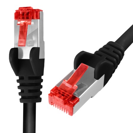 Kabel RJ45 CAT 6 S/FTP AWG27 LSZH černý 15m