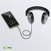 Audio kabel Jack 35mm x2 Goobay Plus TEXTIL 1m