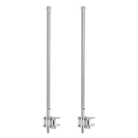 Zestaw anten dookólnych 10dBi 4G LTE OMNI 2x5m WH