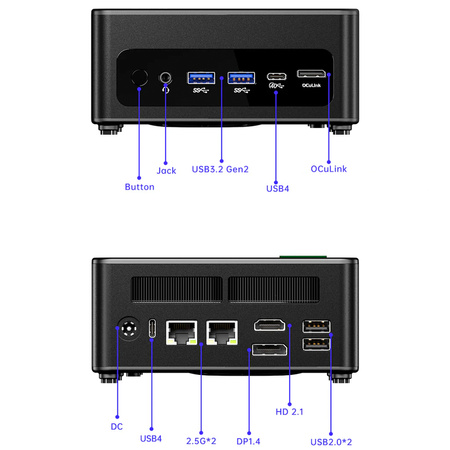Aoostar Gem 12+ miniPC Ryzen 7 PRO 8845HS 32GB 1TB