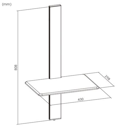 Wall shelf for flowerpot SPGC21BN Black and brown